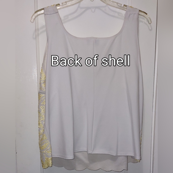 Classy 2pc Gold Glitter  Blouse + Shell set - Picture 8 of 17